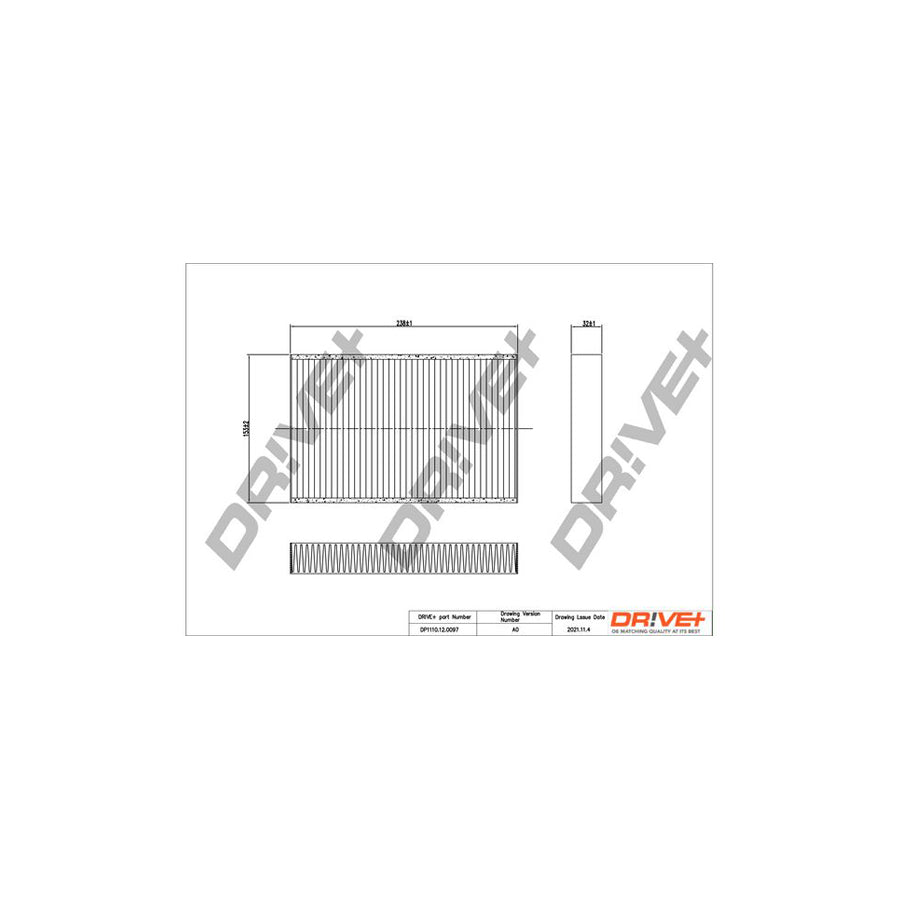 Dr!Ve+ Dp1110.12.0097 Pollen Filter | Duco Car Parts UK Car Parts