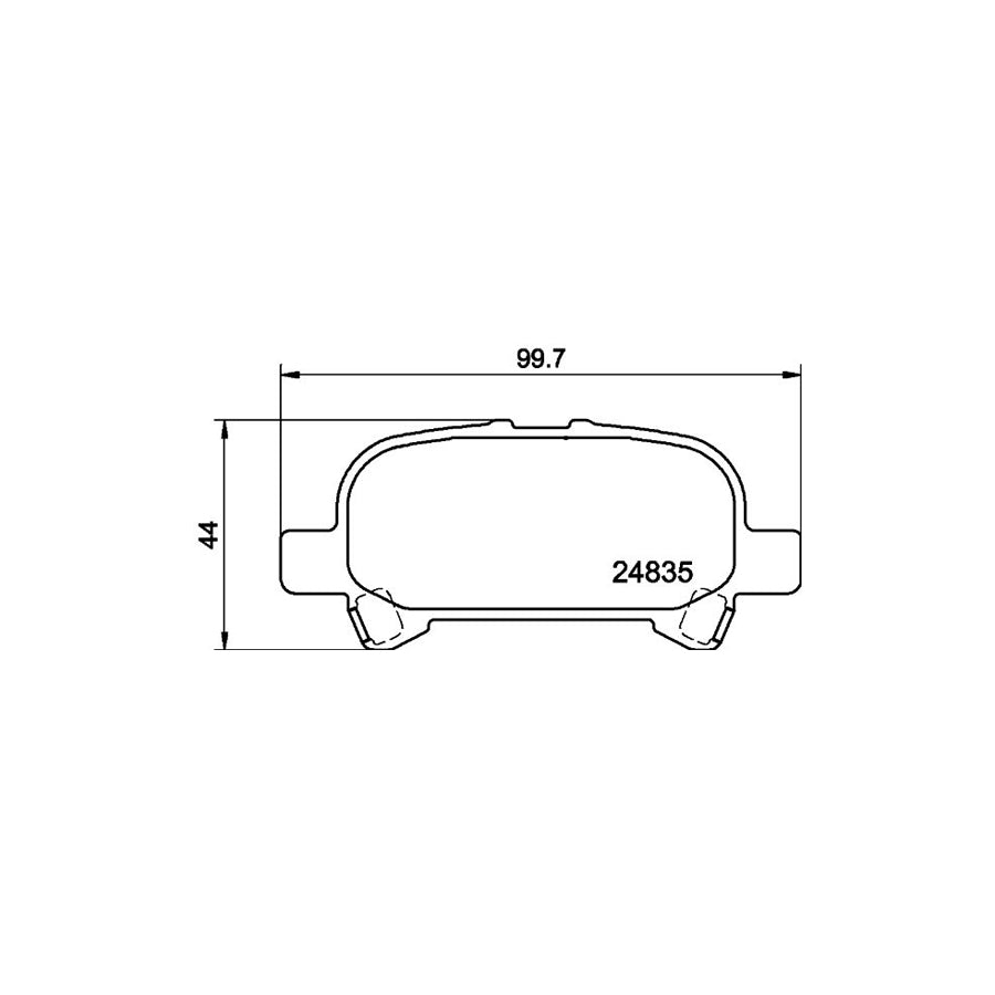 Hella 8DB 355 014 751 Brake Pad Set With Acoustic Wear Warning