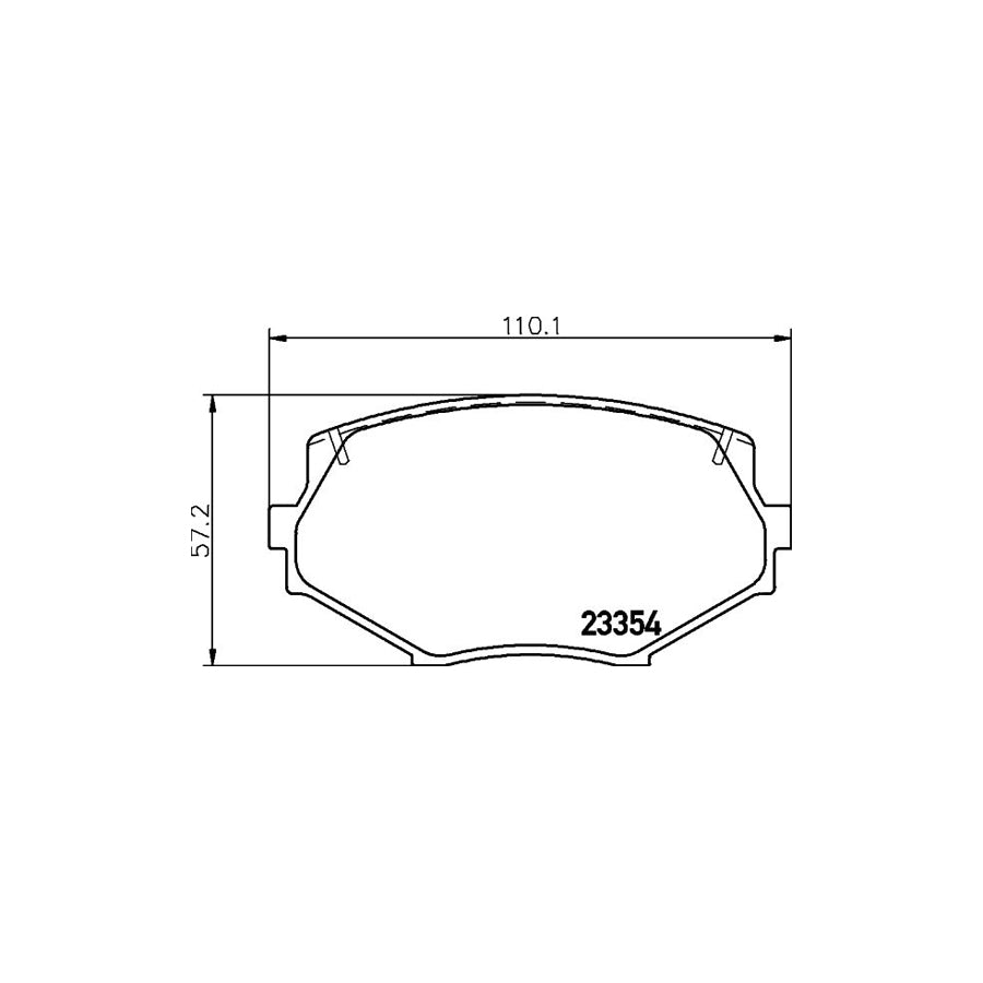 Hella 8DB 355 016 861 Brake Pad Set For Mazda Mx 5 With Acoustic Wear Warning With Accessories