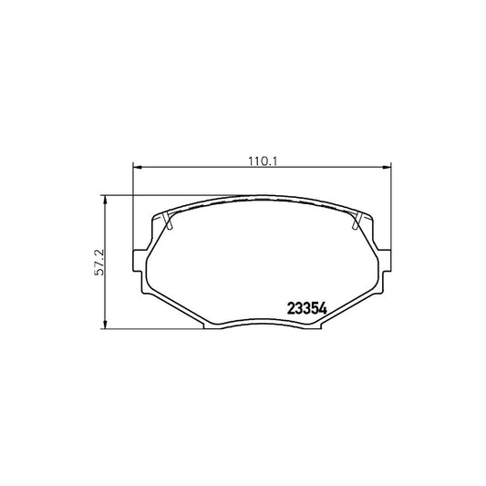 Hella 8DB 355 016 861 Brake Pad Set For Mazda Mx 5 With Acoustic Wear Warning With Accessories