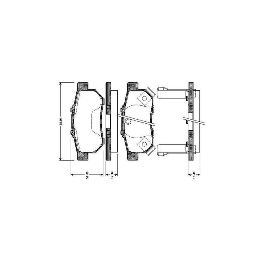 Bosch 0986Tb2573 Brake Pad Set Excl Wear Warning Contact With Bolts With Accessories