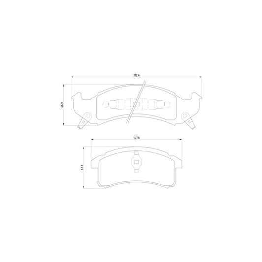 Brembo P 09 002 Brake Pad Set With Acoustic Wear Warning