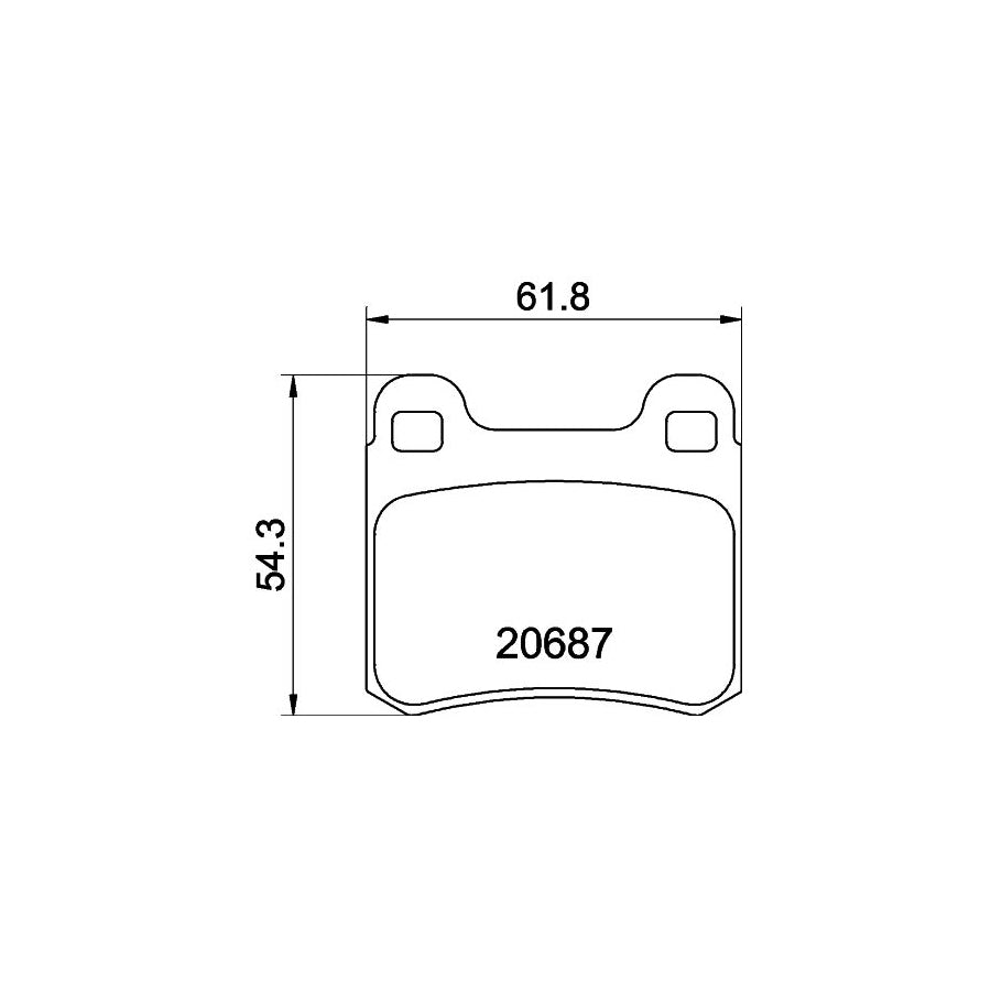 Hella 8DB 355 007 321 Brake Pad Set Suitable For Mercedes Benz 190 W201 Not Prepared For Wear Indicator