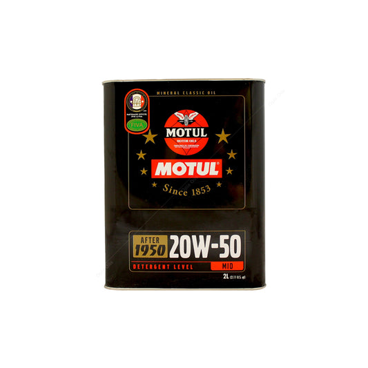 Motul Classic 20w-50 Mid Detergent Mineral Car Engine Oil 2l