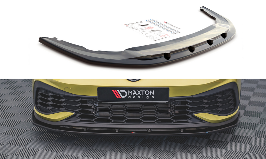 Maxton Design VW-GO-8-GTI-CS-FD4T Front Splitter V.4 Volkswagen Golf GTI Clubsport MK8 | Duco Car Parts UK Car Parts