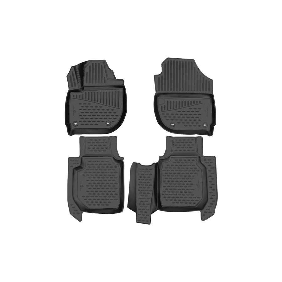 WALSER Tailored, XTR 75240 Floor mat set Elastomer, Front and Rear, Black