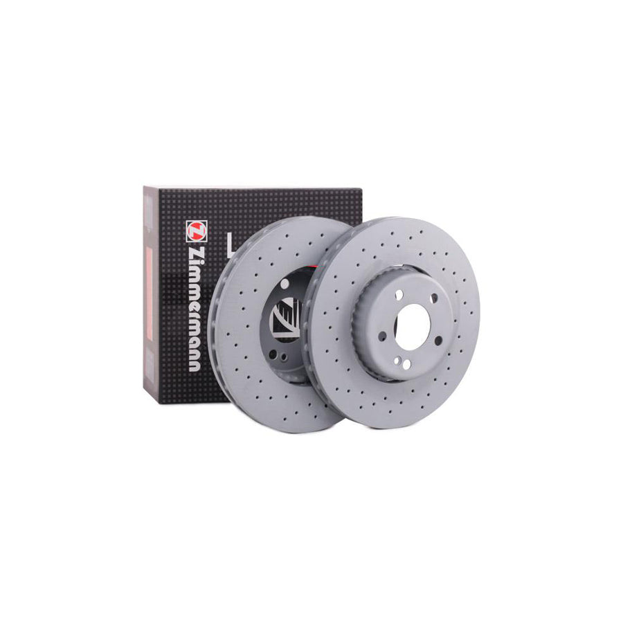 ZIMmERMANN 400 5518 30 Brake Disc suitable for MERCEDES BENZ C Class Perforated Two piece brake disc Vented Coated High carbon