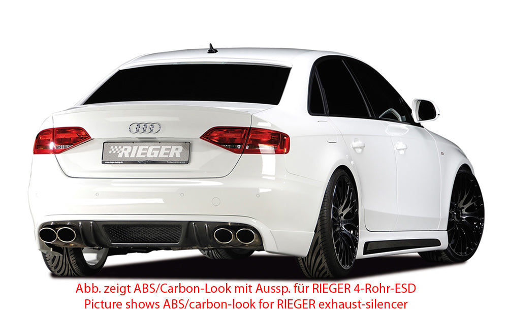 Rieger 00055507 Audi B8 B81 A4 Rear Diffuser for Original Twin Tailpipe Left