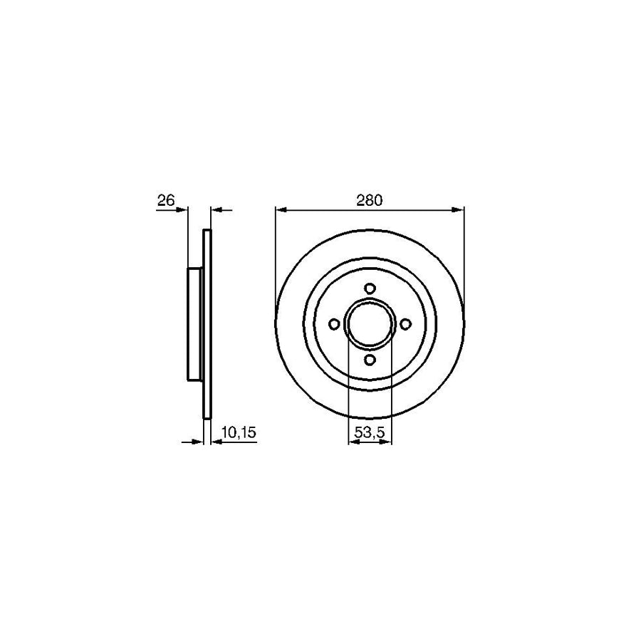 BOSCH 0 986 479 049 Brake Disc for FORD FOCUS Solid Oiled
