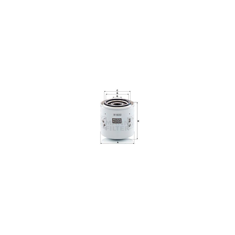 MANN-FILTER W 8030 Oil Filter Spin-on Filter