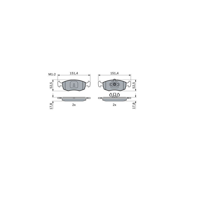 Bosch 0986494943 Brake Pad Set BP1794