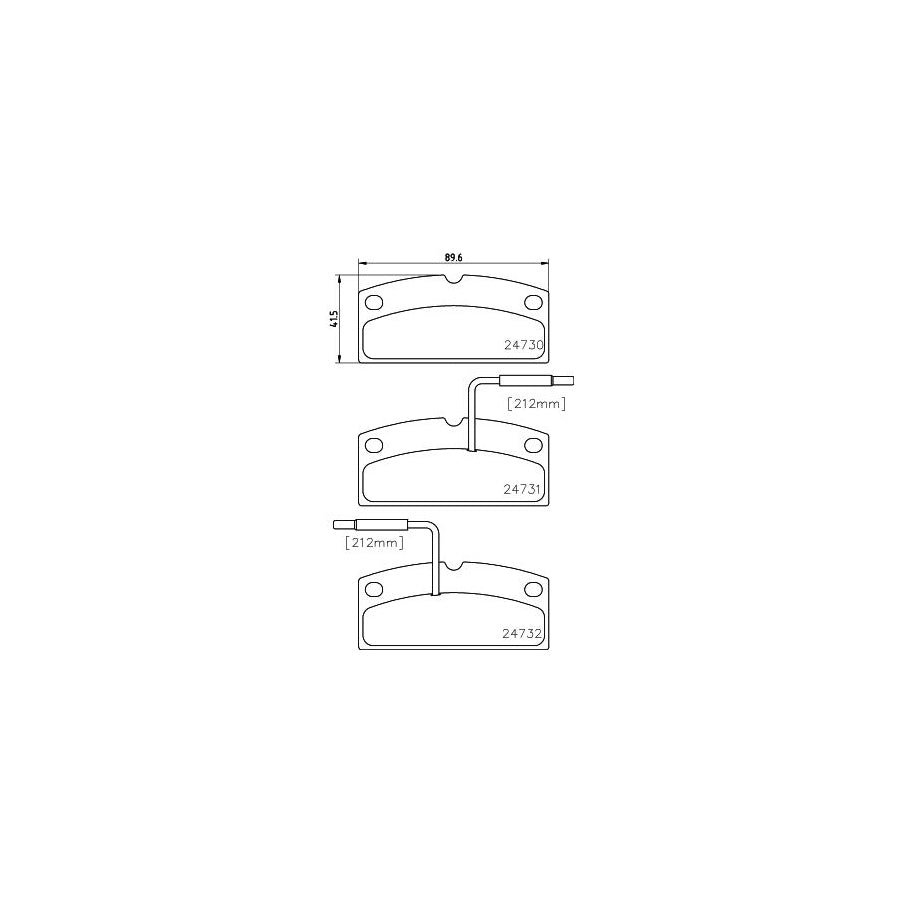 Hella 8DB 355 014 171 Brake Pad Set With Integrated Wear Warning Contact