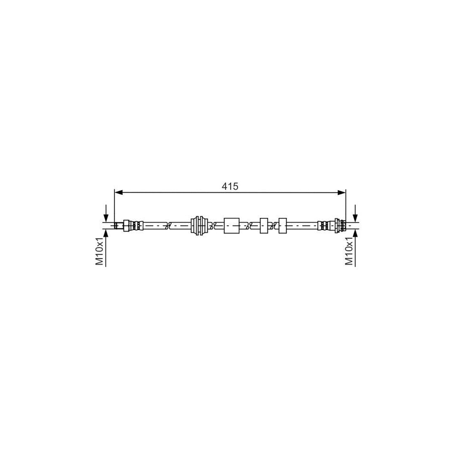 BOSCH 1 987 481 425 Brake Hose 392Mm M10X1 