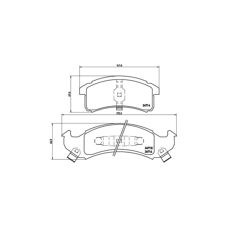 Brembo P 07 002 Brake Pad Set With Acoustic Wear Warning