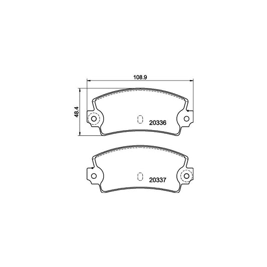Hella 8DB 355 007 131 Brake Pad Set With Acoustic Wear Warning