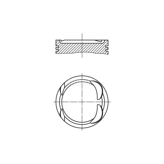 MAHLE ORIGINAL 021 PI 00117 001 Piston 82,96 mm