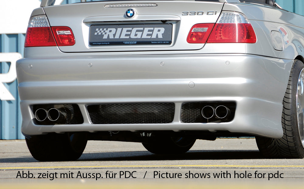 Rieger 00050208 BMW 3 Series E46 Rear Bumper