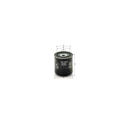 MANN-FILTER WK 920/3 Fuel filter Spin-on Filter