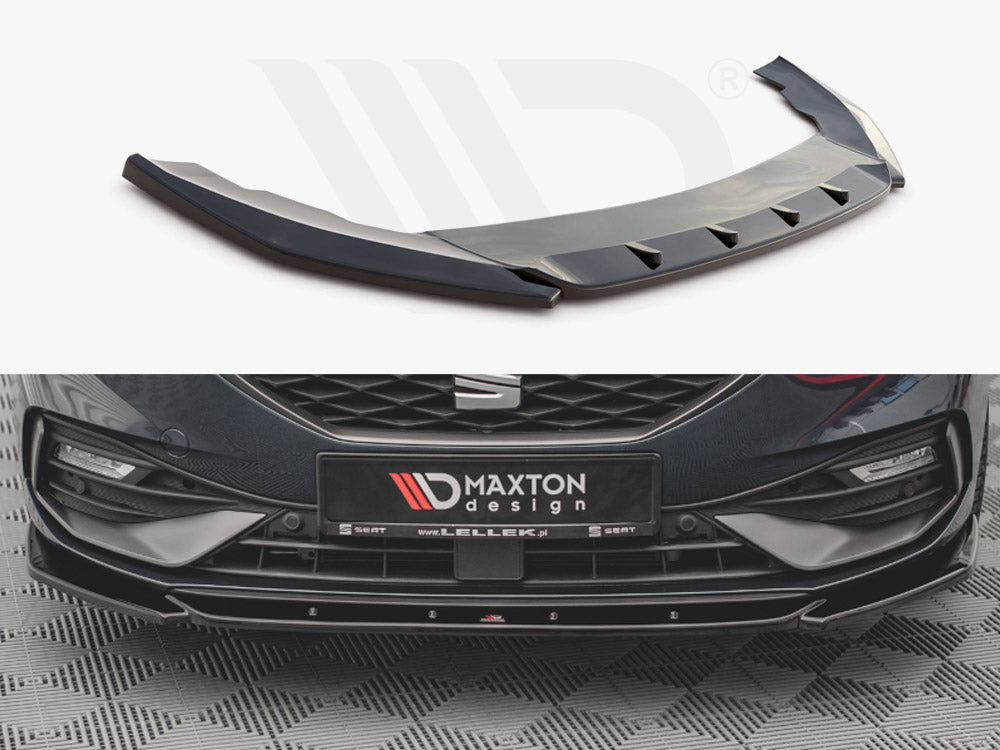 Maxton Design SE-LE-4-FR-FD2T Front Splitter V2 Seat Leon Fr MK4 (2020-) | Duco Car Parts UK Car Parts