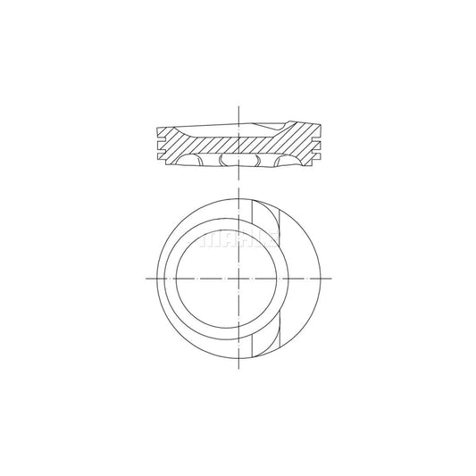 MAHLE ORIGINAL 030 68 00 Piston 81,01 mm, without cooling duct