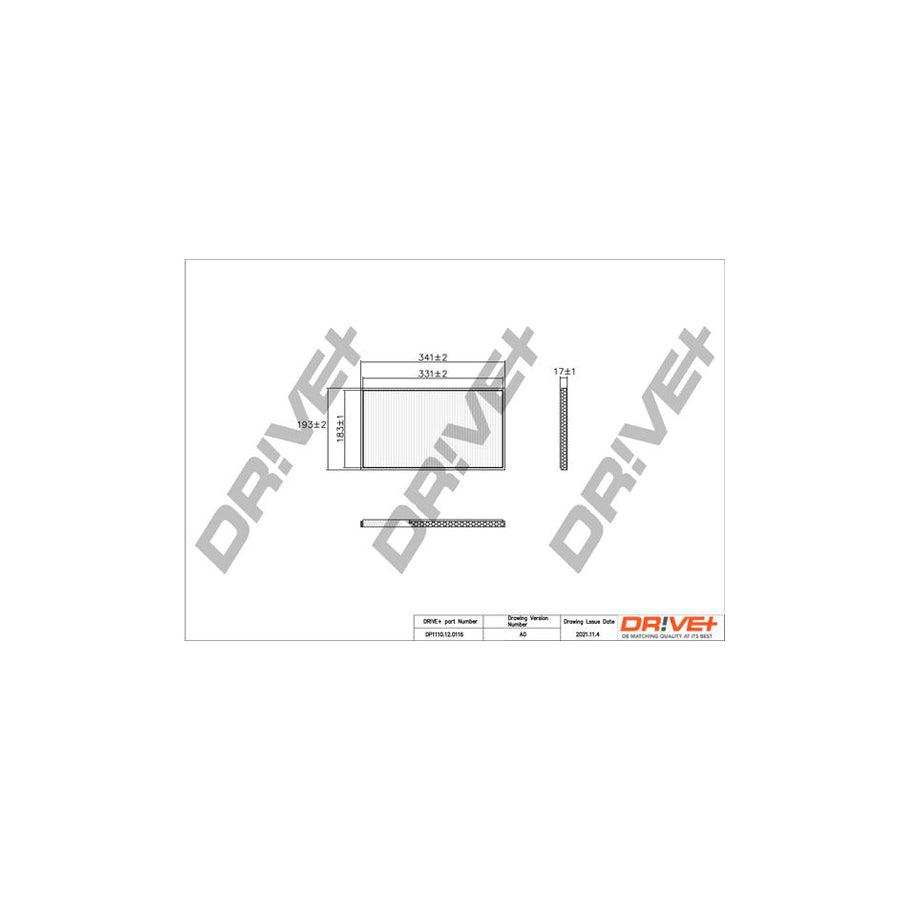 Dr!Ve+ Dp1110.12.0116 Pollen Filter | Duco Car Parts UK Car Parts