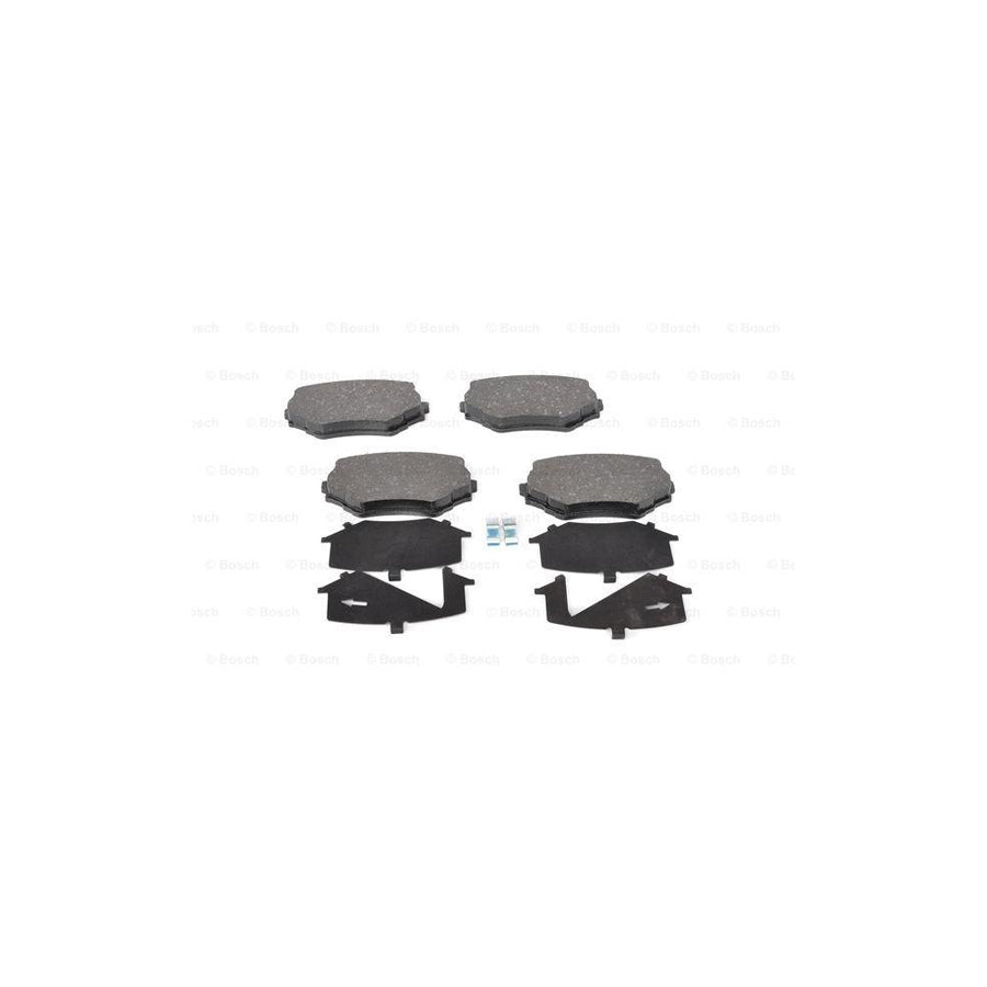 Bosch 0986424669 Brake Pad Set With Acoustic Wear Warning With Anti Squeak Plate BP385