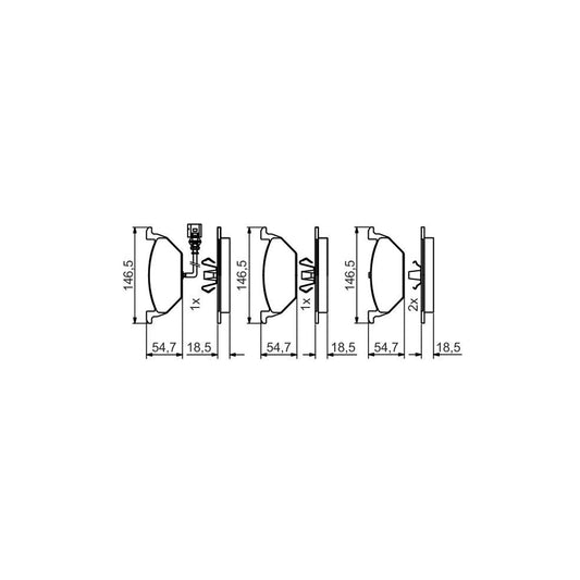 Bosch 0986495213 Brake Pad Set With Integrated Wear Sensor With Piston Clip BP1511
