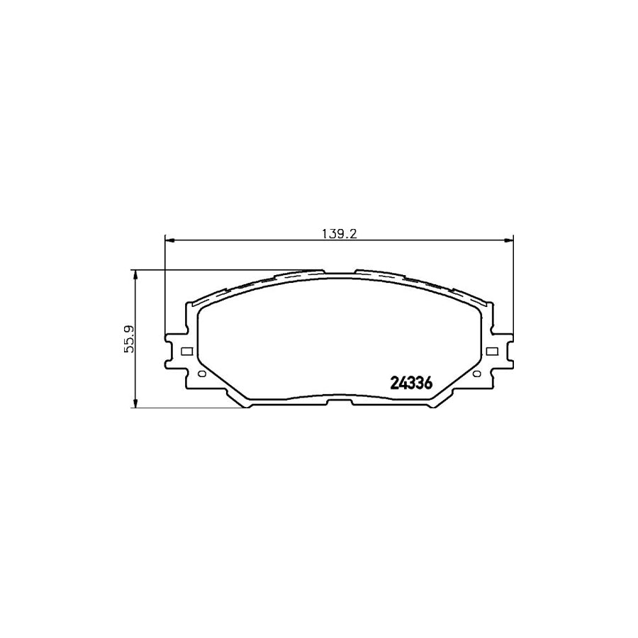 Hella 8DB 355 006 861 Brake Pad Set Not Prepared For Wear Indicator