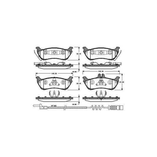 Bosch 0986Tb2783 Brake Pad Set Suitable For Mercedes Benz Ml Class W163 Excl Wear Warning Contact With Accessories