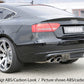 Rieger 00088200 Audi B8 B81 A5 Rear Diffuser for Twin Tailpipe Left & Right - Glossy Black