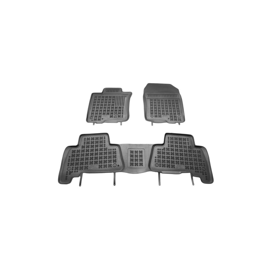 REZAW PLAST 201416 Floor mat set for TOYOTA LAND CRUISER Elastomer, Front and Rear, Black