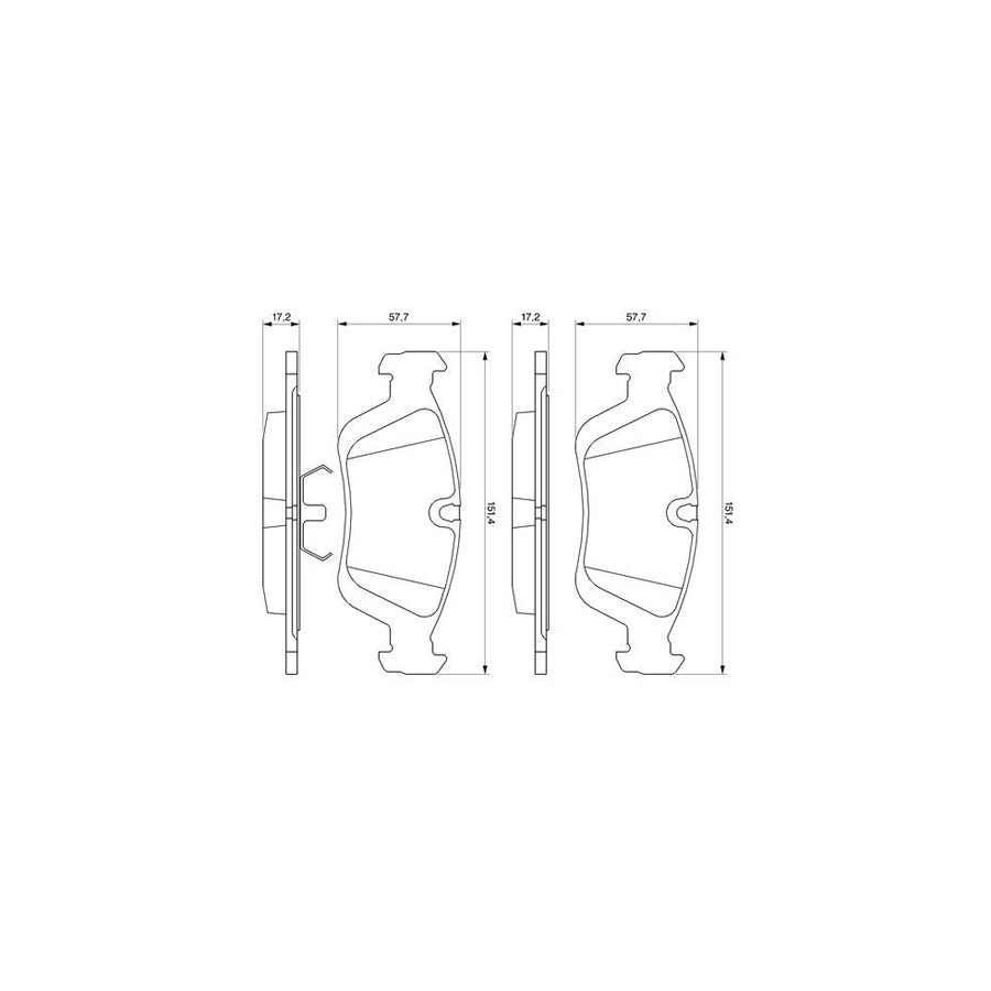 Bosch 0986460952 Brake Pad Set With Mounting Manual BP521