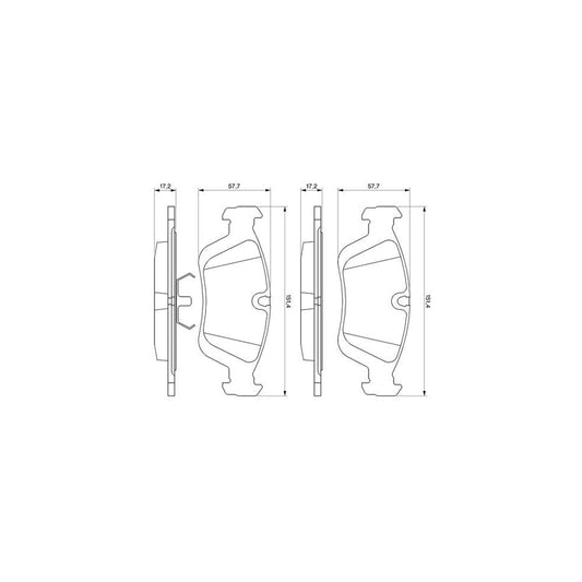 Bosch 0986460952 Brake Pad Set With Mounting Manual BP521