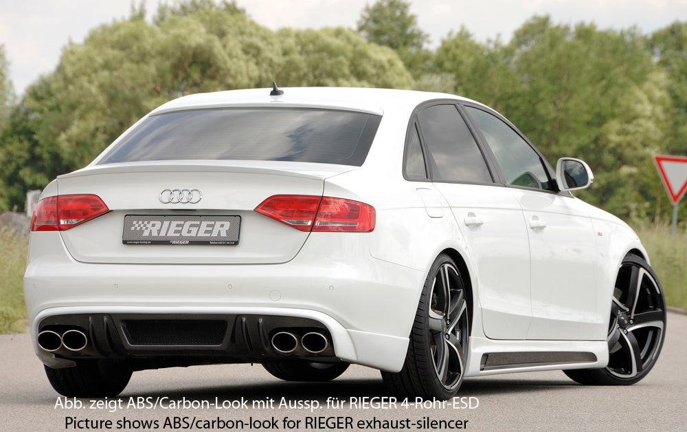 Rieger 00055513 Audi B8 B81 A4 Rear Diffuser for Tailpipe Left & Right -  Matte Black