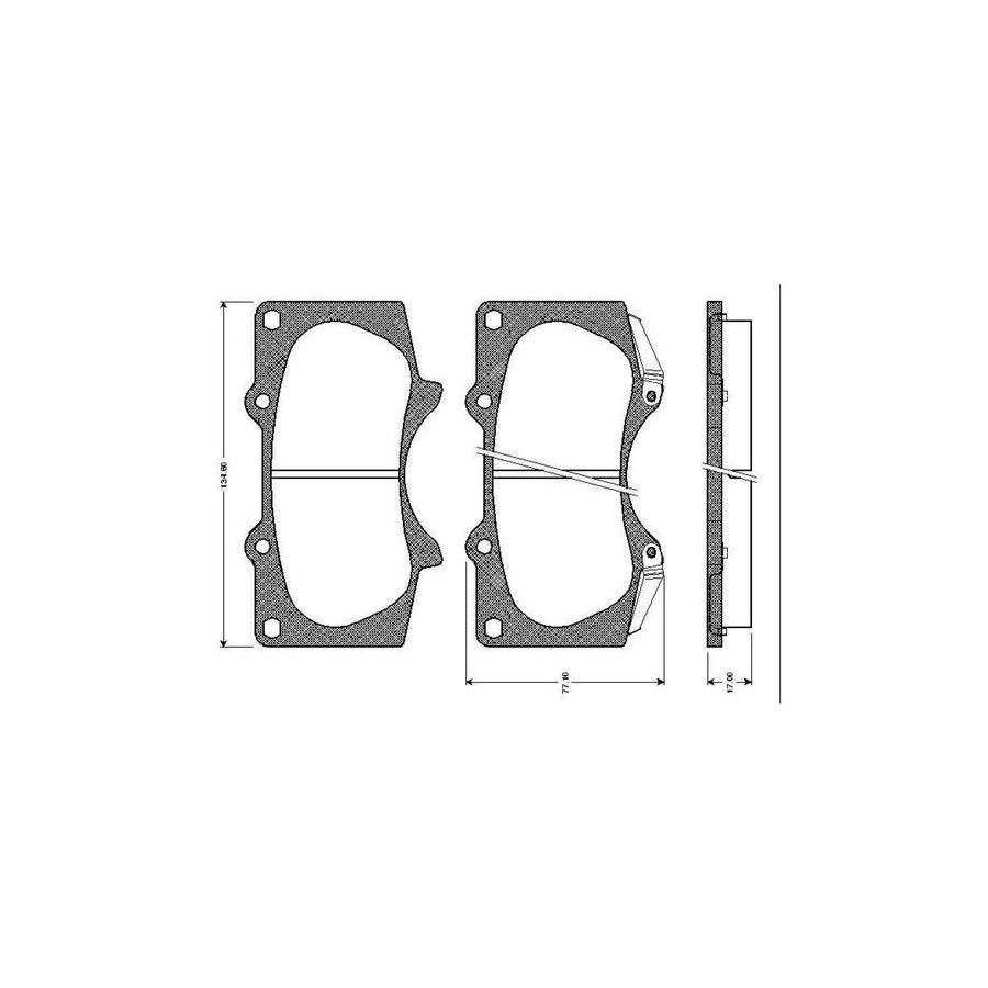 Bosch 0986Tb2449 Brake Pad Set Excl Wear Warning Contact With Accessories