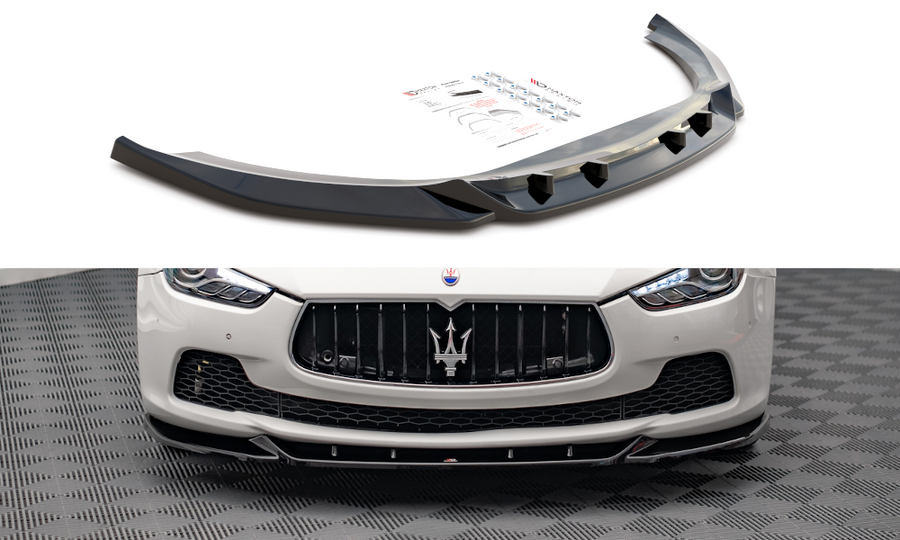 Maxton Design MA-GH-1-FD1T Front Splitter V.1 Maserati Ghibli MK3 | Duco Car Parts UK Car Parts