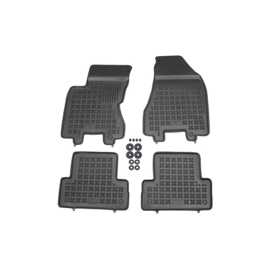 REZAW PLAST 201806 Floor mat set for NISSAN X-Trail (T31) Elastomer, Front and Rear, Black
