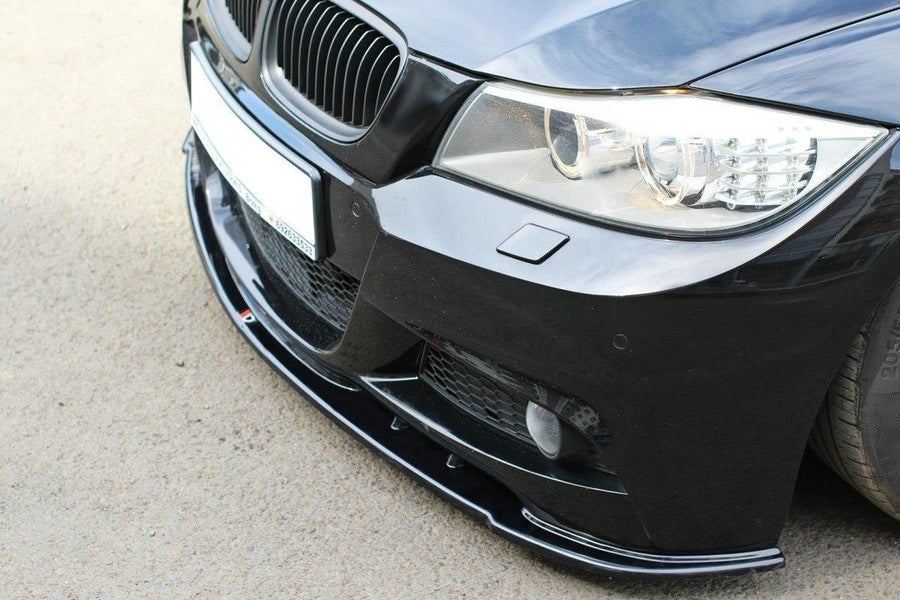 Maxton Design BM-3-91F-MPACK-FD1T Front Splitter V.1 BMW Series 3 E91 M-Pack (Facelift) | Duco Car Parts UK Car Parts