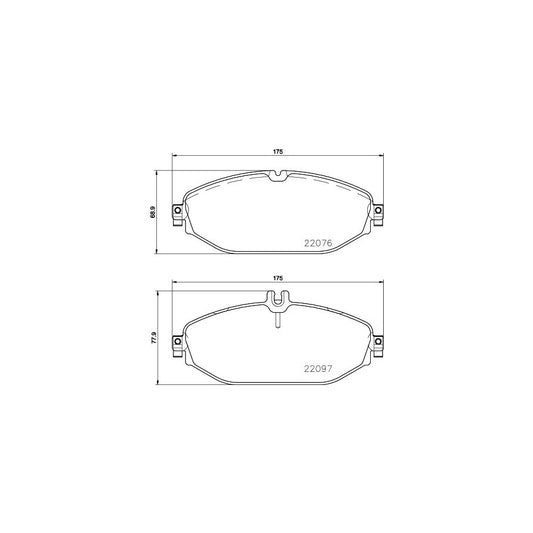 Hella 8DB 355 021 921 Brake Pad Set Prepared For Wear Indicator With Brake Caliper Screws