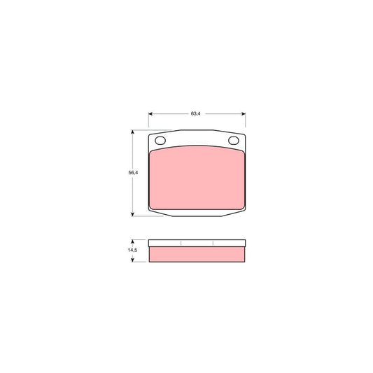 TRW Gdb169 Brake Pad Set Not Prepared For Wear Indicator