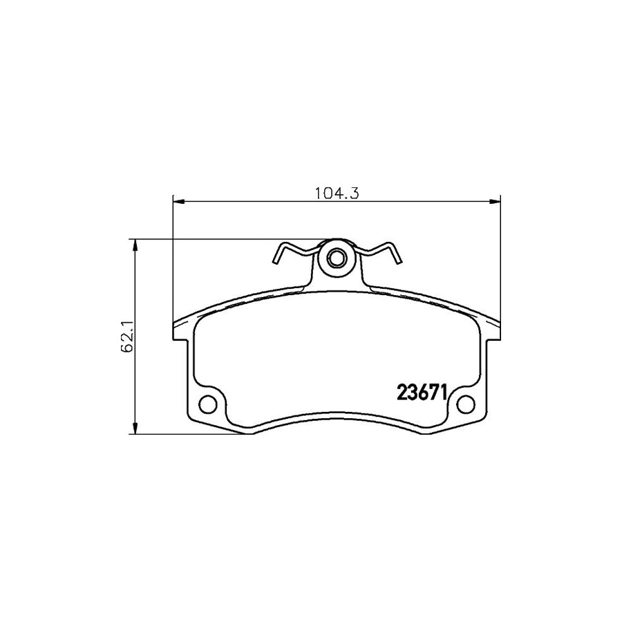 Hella 8DB 355 010 341 Brake Pad Set With Acoustic Wear Warning With Brake Caliper Screws