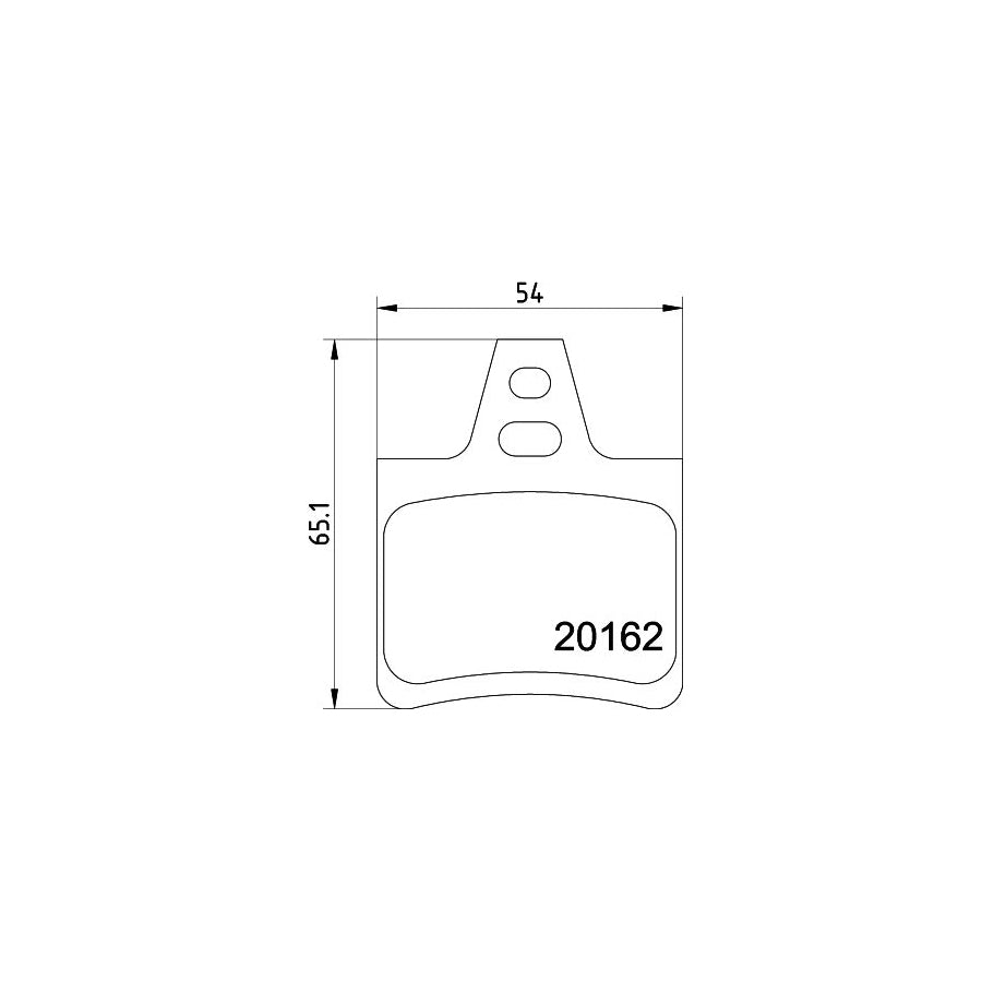 Hella 8DB 355 019 011 Brake Pad Set Not Prepared For Wear Indicator