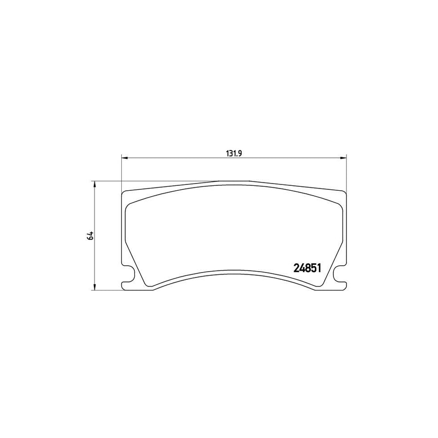 Brembo P 36 024 Brake Pad Set Excl Wear Warning Contact