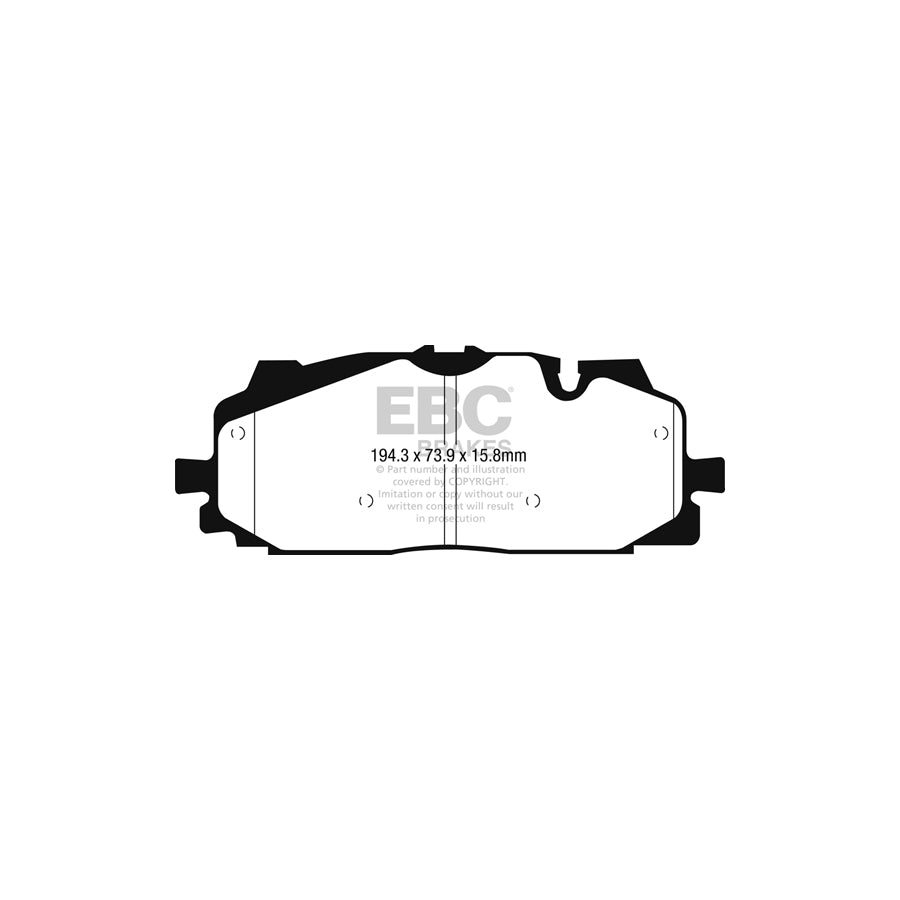 EBC Audi Volkswagen Bluestuff NDX Trackday Front Brake Pads - Akebono Caliper (Inc. C8 A6, D5 A8,  4M Q7 & CR Touareg) (Pair)