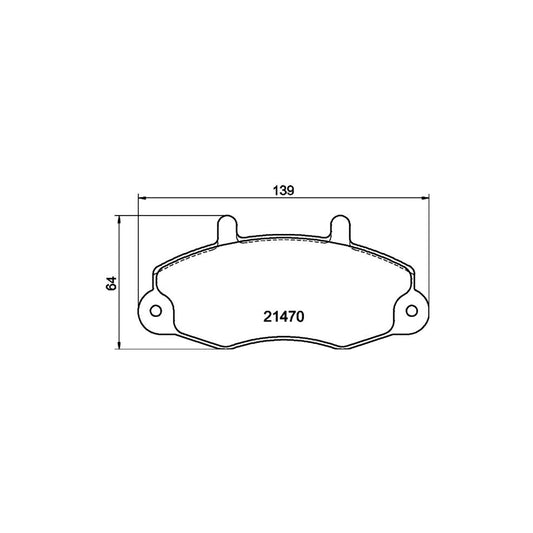 Hella 8DB 355 006 391 Brake Pad Set For Ford Transit Not Prepared For Wear Indicator