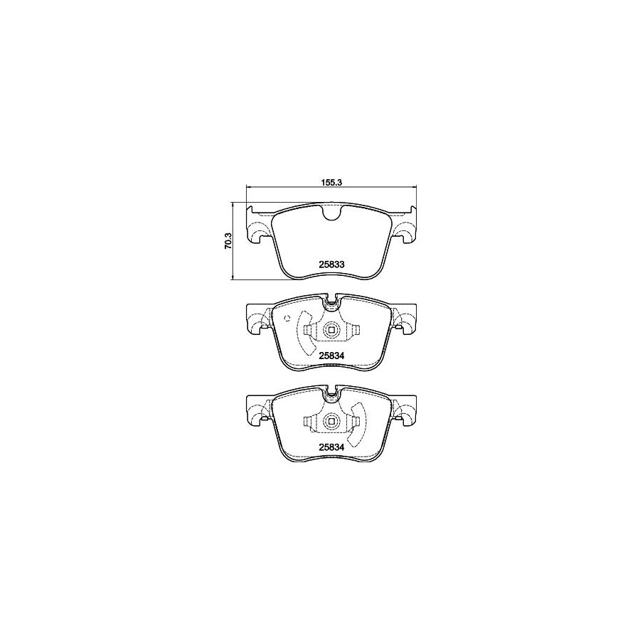 Hella 8DB 355 024 751 Brake Pad Set Not Prepared For Wear Indicator