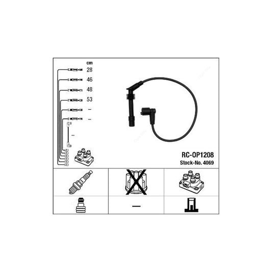 NGK Ignition Cable Kit RC-OP1208 (NGK4069)