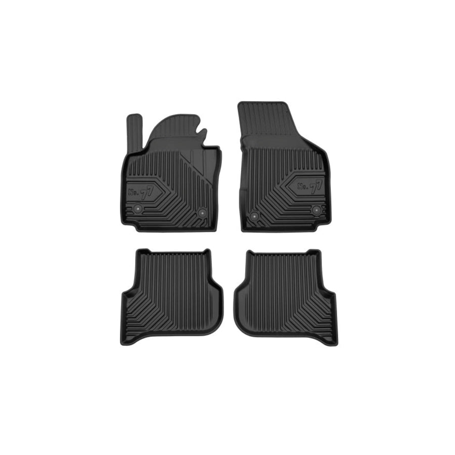 FROGUM Tailored 77407244 Floor mat set for SEAT Altea (5P1) Elastomer, Front and Rear, Quantity: 4, Black, (LHD)