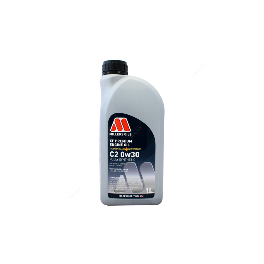 Millers Oils XF Premium C2 0W-30 Fully Synthetic Engine Oil 1l
