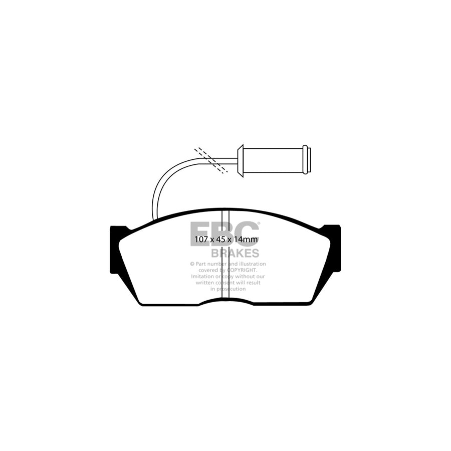 EBC DP606 Honda Rover Ultimax Front Brake Pads (Inc. Ballade & 200) 2 | Duco Car Parts UK Car Parts